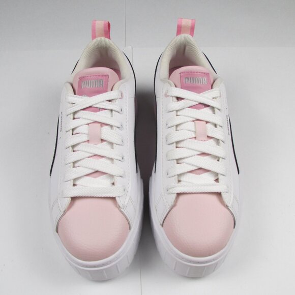 PUMA Mayze White Pink Black Sparkle Platform Sneakers Size 5.5C 38576801 - Picture 2 of 14